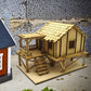 1/72 Wooden Cabin DIY Painting Wooden 3D Puzzle House Modeling Kits for Accessory Architecture Model War Scene Sand Table Decor