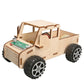 Wooden Voice Control Electric Car Model Kids Science Toy Technology DIY Physics Kit Learning Educational Toys for Children