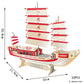 3D Sailing Ship Warship Pirate Ship Wooden Puzzle Boat Model DIY Educational Handmade Toys For Children Kids Party Games Gift