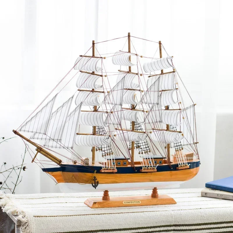 Wooden Sailing Ship Ornaments Famous Sailing Ships In The Age of Voyages Wooden Artwork Souvenirs for Office and Home Decoration
