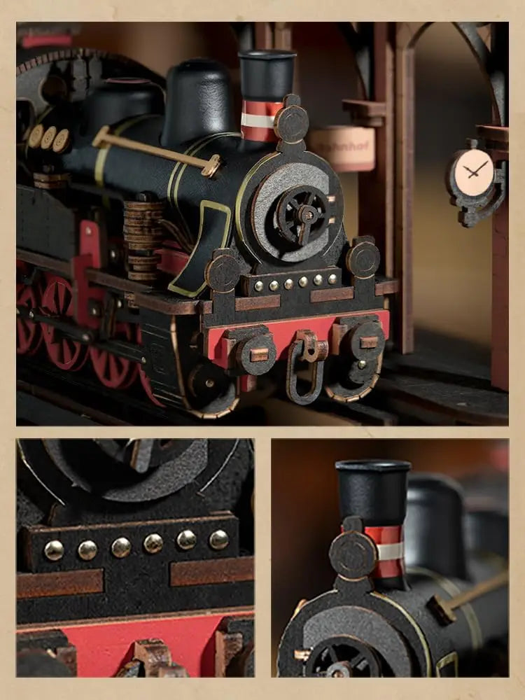 Robotime 3D Wooden Puzzles Steam Train Model Kits Home Decor Craft Gifts for Adults Men Boys Girls