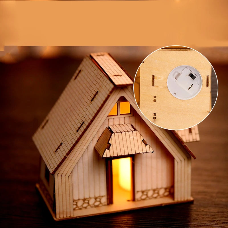 1:50 Scale Miniature Building Prefabricated House Wooden Cabin DIY Assembly Model Kit Wooden Constructor Architecture Material