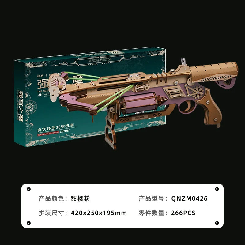 DIY Wooden 3D Puzzles The Demon of Strong Crossbow Miniature Model Kits Gun Jigsaw Puzzle for Friends Boys Birthday Gifts