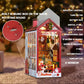 Creative 3D Christmas Book Stand Assembled Building Kits Model with Lights Wooden Puzzles Desktop Decoration Toys Gifts for Kids