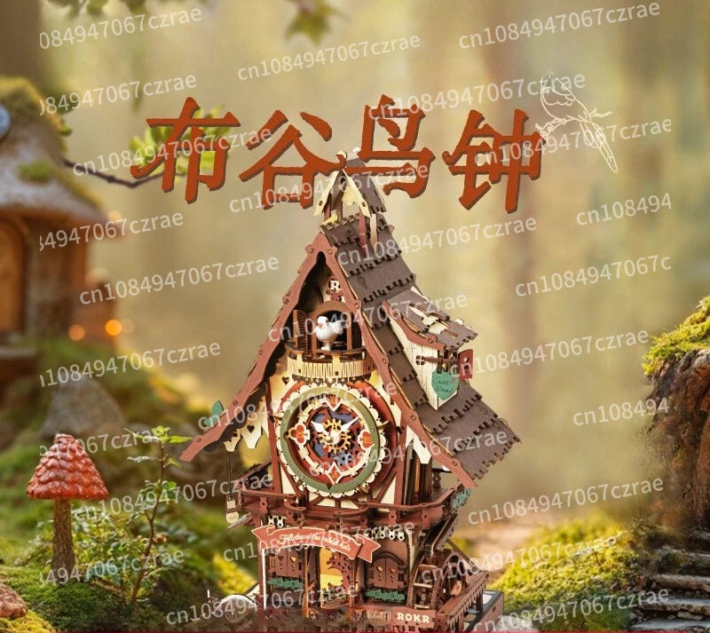 Cuckoo clock gift DIY handmade creative wooden assembly ornament model