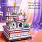 3D Handmade Rotating Music Box Eight Tone DIY Building Block Assembly Toy Ornament Model Magic Dream Birthday Gift for Female