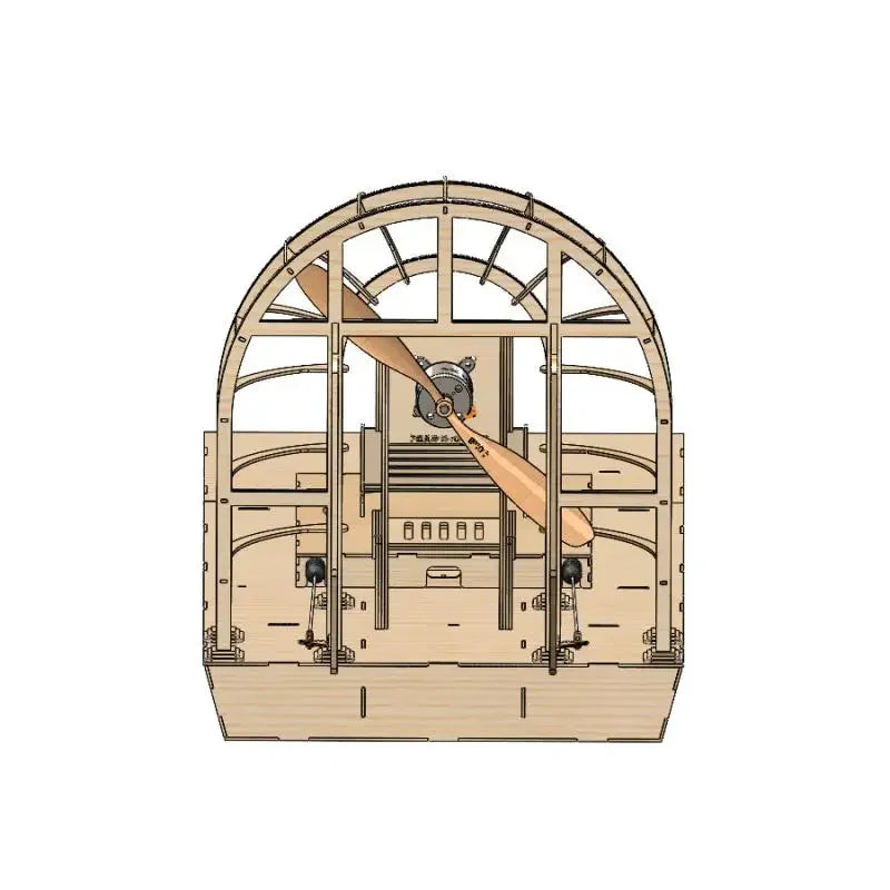 Wind-powered Boat Wooden Assembled Ship Model Electric Toy Remote Control Ship Third Generation Parent-child Interaction