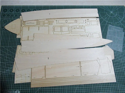 DIY Wooden Boat Model Kit Hand Assembled Electric Remote Control Boat Small Patrol Boat Model wooden ship model kit  toy