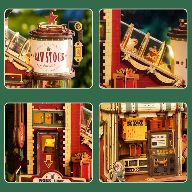 Dream Gift Factory 3D Wooden Puzzle Music Box Christmas Model DIY Kit for Kids Adults Best Gift Decor for Girls