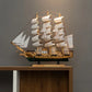 Wooden Sailing Ship Ornaments Famous Sailing Ships In The Age of Voyages Wooden Artwork Souvenirs for Office and Home Decoration
