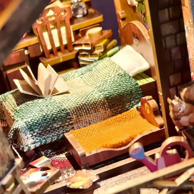 DIY Handmade Twilight House Moulding Figurines Wooden Building Blocks Assembled Desktop Ornament Creative Modern Home Decor