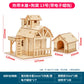 1:50 Scale Miniature Building Prefabricated House Wooden Cabin DIY Assembly Model Kit Wooden Constructor Architecture Material