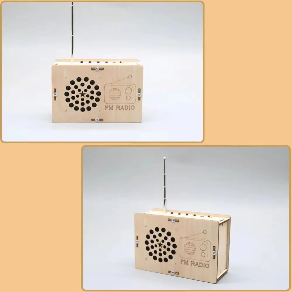 Handmade DIY DIY FM Radio Manual Assembly Steam Model Science Education Radio Power Bank Multifunctional