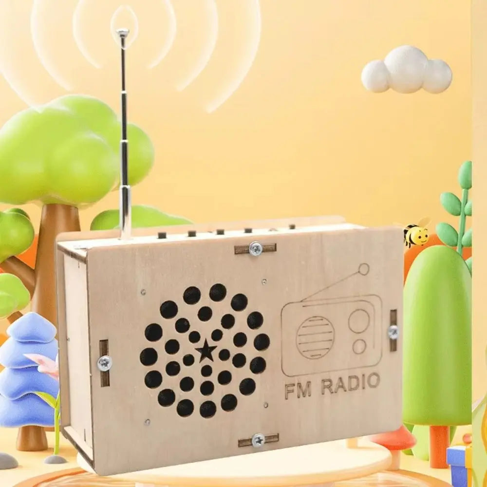 Handmade DIY DIY FM Radio Manual Assembly Steam Model Science Education Radio Power Bank Multifunctional