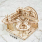3D Wooden Puzzle DIY Building Kits Mechanical Model Marble Run Set with 4 Balls Creative STEM Toys for Adults Kids Birthday Gift
