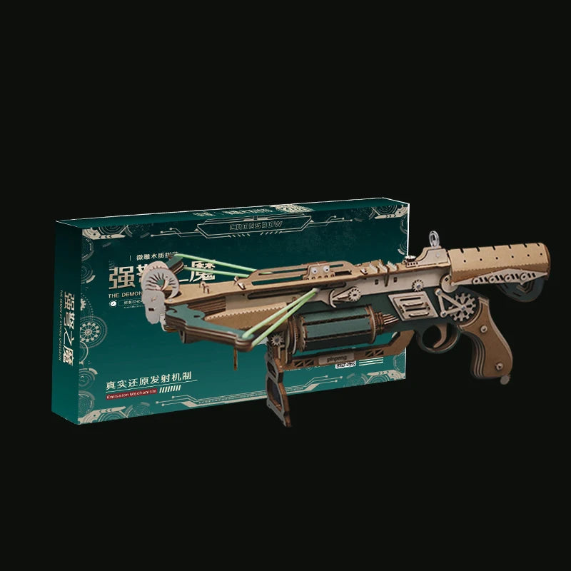 DIY Wooden 3D Puzzles The Demon of Strong Crossbow Miniature Model Kits Gun Jigsaw Puzzle for Friends Boys Birthday Gifts