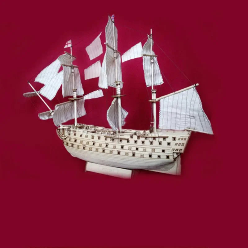 52cm Long DIY Wood Assembled Victory Royal Navy Ship Sailboat Model Boat Decoration toys for children Ancient sailing ship model