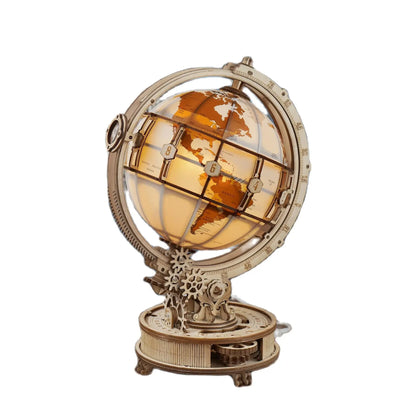 Wooden Globe Lamp 3D Puzzle Games for Birthday Gift for Kids Adults for Home Decor Building Blocks 3D