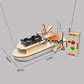 Wooden Ship Model Kit DIY Handmade Remote Control Ship Model Mini Boat Model Gift For Educational Manual Science