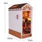 3D Wooden Puzzle Mini Doll House DIY Book Nook Kit Assembly Model Building Bookend Toy Bookshelf Insert Decor With LED Xmas Gift