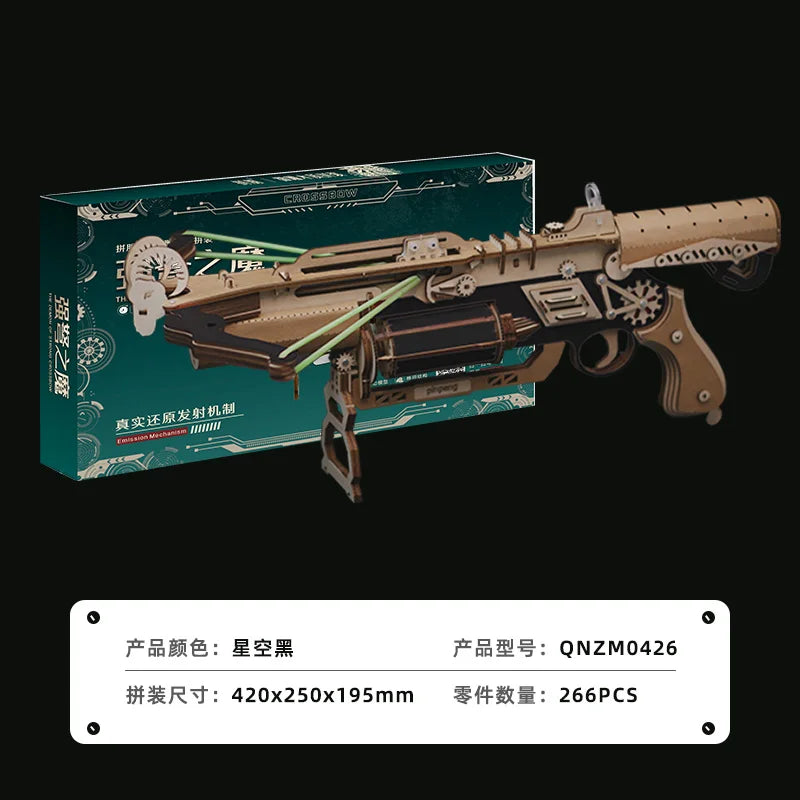 DIY Wooden 3D Puzzles The Demon of Strong Crossbow Miniature Model Kits Gun Jigsaw Puzzle for Friends Boys Birthday Gifts