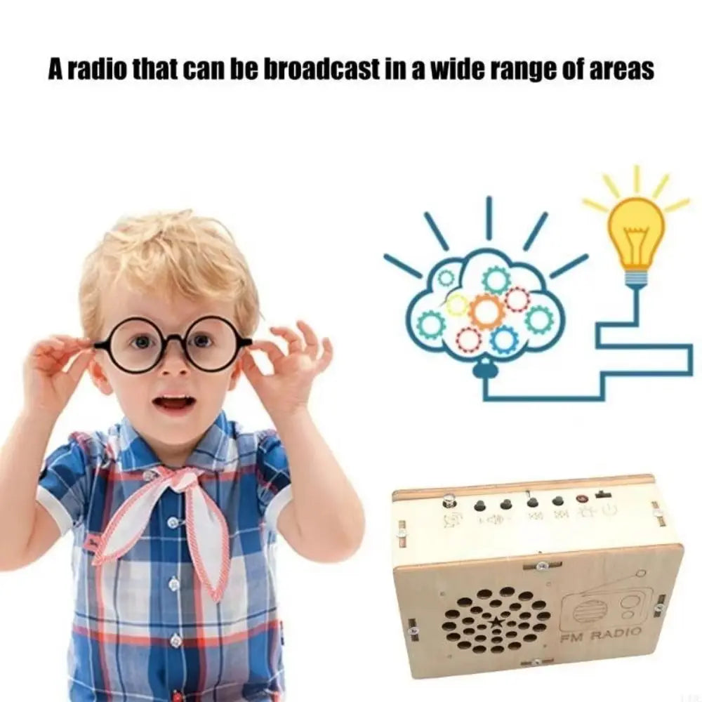 Handmade DIY DIY FM Radio Manual Assembly Steam Model Science Education Radio Power Bank Multifunctional