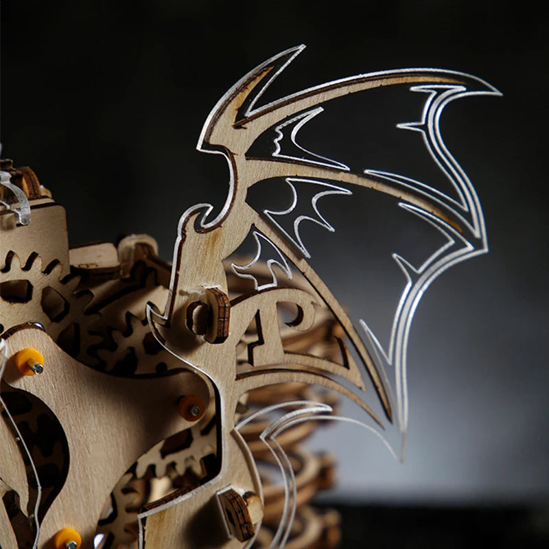 3D Wooden Puzzle DIY High Complexity Marble Run Puzzle Set Dragon Jigsaw Model Kits Building Block Educational Gift For Kids