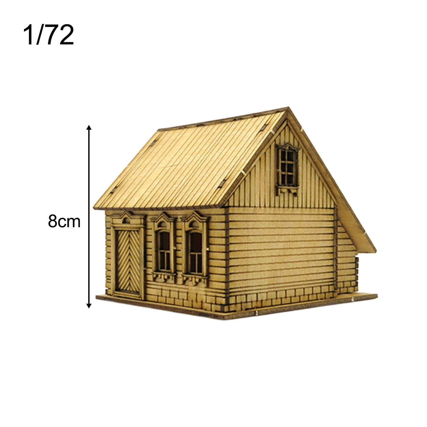 1/72 Wooden Building Model Kits European Store Scene Model Rural Architecture Wooden Assembly Model Miniature House Landscape