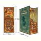 Wood Bookends Building Model Puzzle Toy Bookshelf with LED Light 3D Puzzle Assembly Bookend Creative Gifts Dollhouse Home Decor