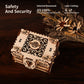 Wooden Desktop Ornament 3D Wooden Puzzle DIY Antique Jewelry Box Craft Kit Fun Storage Box Decoration Birthday Gift