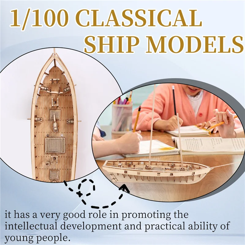 DIY Ship Assembly Model Kits 1/100 Classical Ship Models Sailing Boats Scale Model Decoration Boat  For Kids Adultsb87b