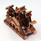 Wooden Ancient Well Imitation Farm Tools Windmill Wooden Mill Model Gift Small Ornament Craft