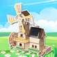 Solar windmill houses, children's DIY handcrafted assembly models, 3D wooden jigsaw puzzles, educational science experiments