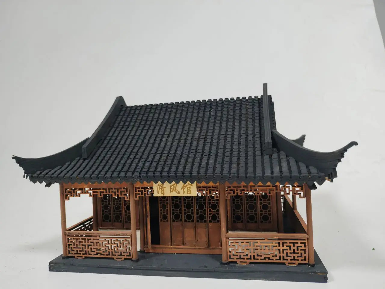 1:50 Scale Chinese Ancient Wooden House Model Kit – DIY Miniature Architecture Building Set for Home Decoration, Desk Display