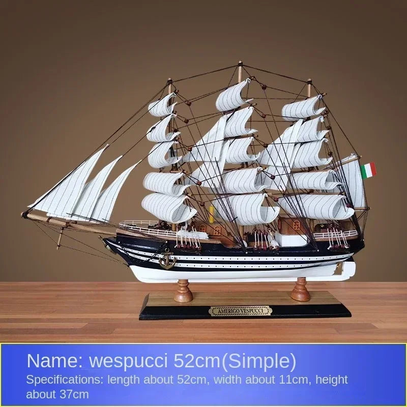 Wooden Sailing Ship Ornaments Famous Sailing Ships In The Age of Voyages Wooden Artwork Souvenirs for Office and Home Decoration