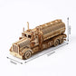 3D Wooden Puzzle Toys Movable Tank Car Assembly Toy Gift For Children Adult Model Building Block Kits