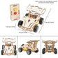 Wooden Remote Control Car DIY Assembling Racing Car STEM Educational Toys School Science Experiment Kits for Kids Teens Gifts