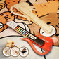 Wooden DIY Technology Electric Guitar DIY Assembly Montessori Children's Music Guitar Toy Music Learning Portable