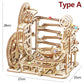 3d Wooden Puzzle Marble Runs Mechanical Puzzles Self Assembly Toy STEAM Educational Toys Model Building Kits for Kids Adult Gift