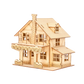 1:50 Scale Miniature Building Prefabricated House Wooden Cabin DIY Assembly Model Kit Wooden Constructor Architecture Material