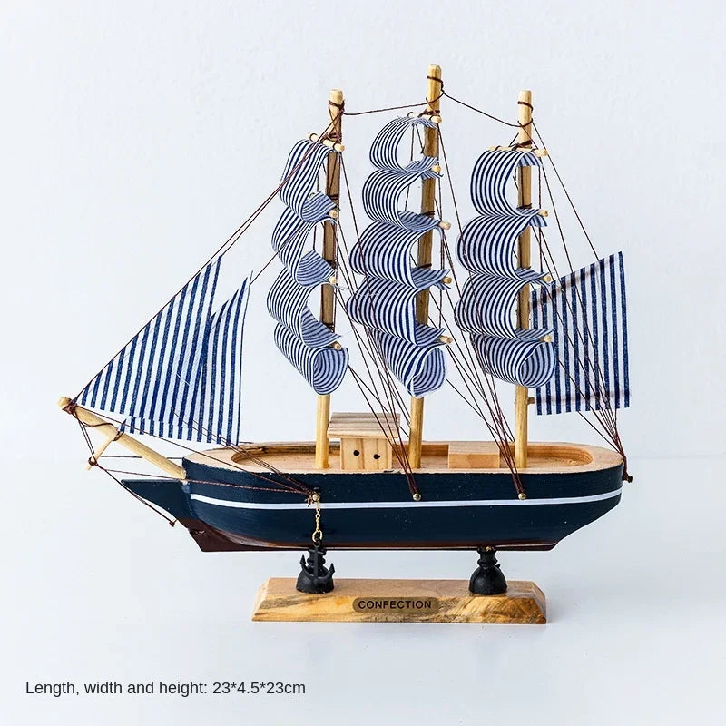 New Wooden Sailboat Model Office Living Room Decoration Crafts Nautical Decoration Creative Model Home Decoration Birthday Gift