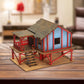 1/72 Models DIY Wooden House Assemble DIY Crafts Miniature House Handmade Buiilding Model Architecture Kits House Diorama Layout
