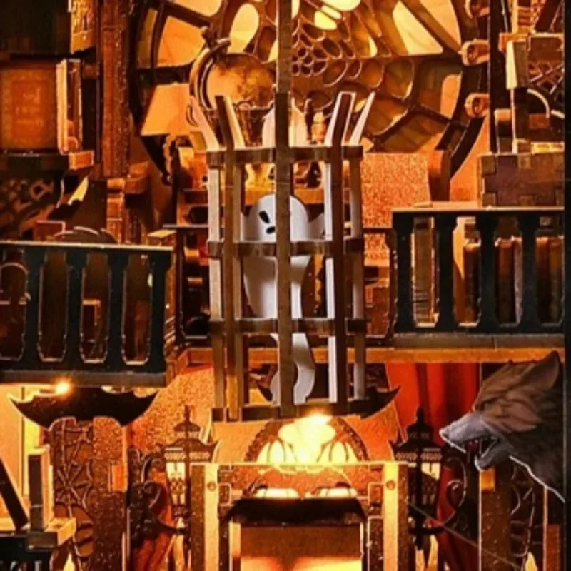 Wood DIY Hand Assembling Desktop Figurines Creative Cabin Moulding Modern Aesthetic Home Decoration Crafts Halloween Funny Gift