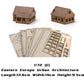 1/72 Eastern European Town House Building Scene Wooden Assembled Model Ornaments DIY Handmade Gifts