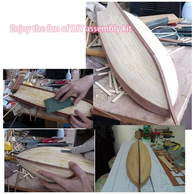 3-D Wooden Puzzle DIY Ship Craft Model Kits for Teenager Adult Pre-cut Assembly Building Toy Sailing Boat Kits Kids Gift