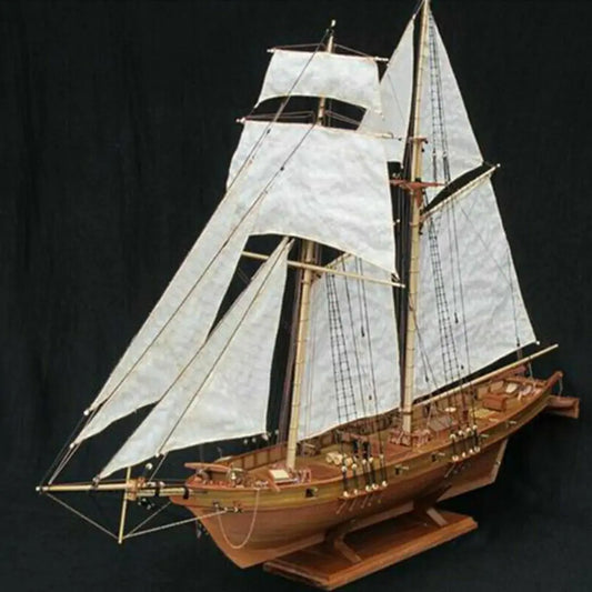 1:100 Scale Wooden Ships Model Home Decoration Eduacational Boat Assembly Toy Ancient Sailboat Model Toy Wooden Sailing Boat