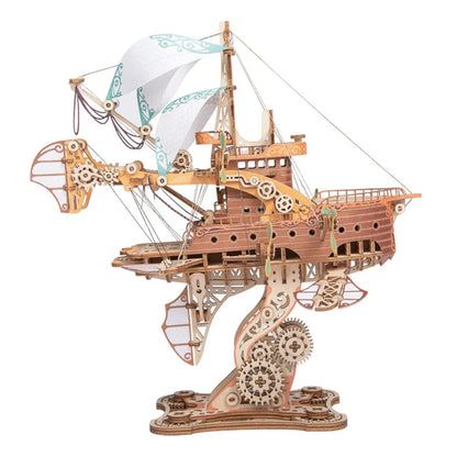 Assembly Fantastic Spaceship Model Miniature Model Handicraft DIY 3D Wooden Puzzle Collection Ornament Ship Building Block Kits