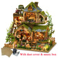 DIY Wooden Miniature Model Kit Forest Adventures Casa Doll Houses 3D Puzzle Dollhouse With Furniture for Friends Christmas Gifts
