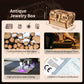 Wooden Desktop Ornament 3D Wooden Puzzle DIY Antique Jewelry Box Craft Kit Fun Storage Box Decoration Birthday Gift