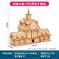 1:50 Scale Miniature Building Prefabricated House Wooden Cabin DIY Assembly Model Kit Wooden Constructor Architecture Material